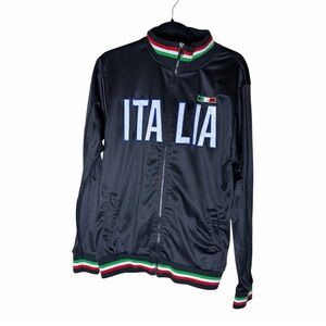 Italia Black Track Jacket Slim Fit XL